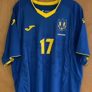 Joma UKRAINE Nat'l Team OLEKSANDR ZINCHENKO Men's JERSEY Blue Sz S,M,L,XL2XL New